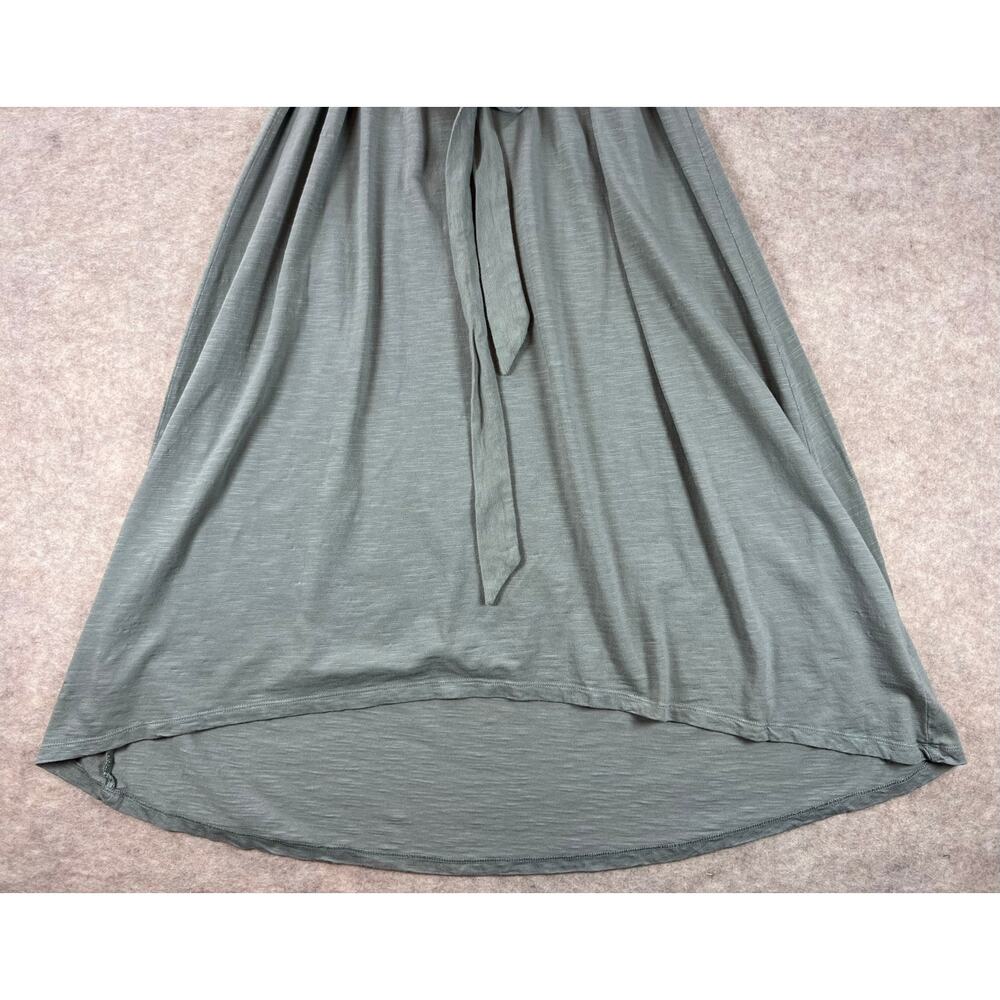 GAP Soft Slub Cami Belted Midi Dress Hi Lo Tweed Green Size Large - Picture 4 of 10